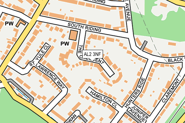 AL2 3NF map - OS OpenMap – Local (Ordnance Survey)