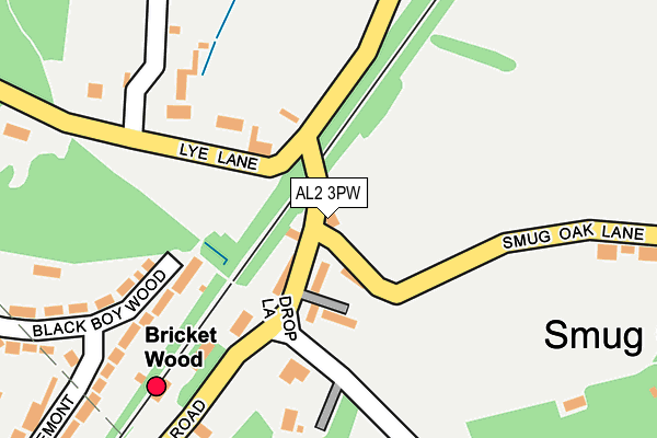 AL2 3PW map - OS OpenMap – Local (Ordnance Survey)