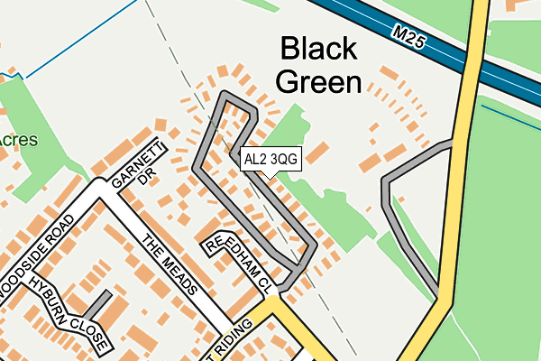 AL2 3QG map - OS OpenMap – Local (Ordnance Survey)