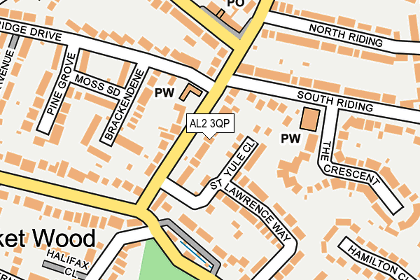 AL2 3QP map - OS OpenMap – Local (Ordnance Survey)