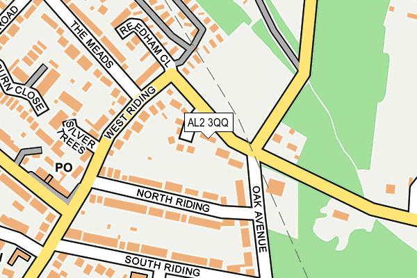 AL2 3QQ map - OS OpenMap – Local (Ordnance Survey)