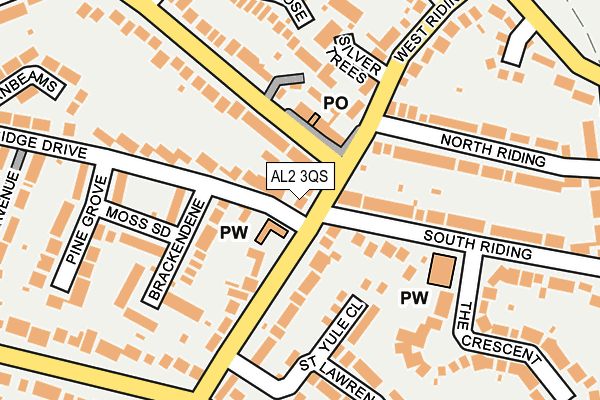 AL2 3QS map - OS OpenMap – Local (Ordnance Survey)