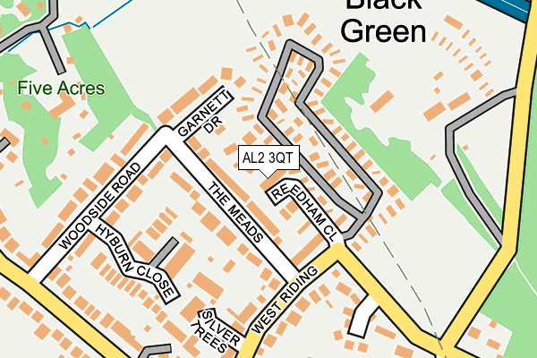 AL2 3QT map - OS OpenMap – Local (Ordnance Survey)
