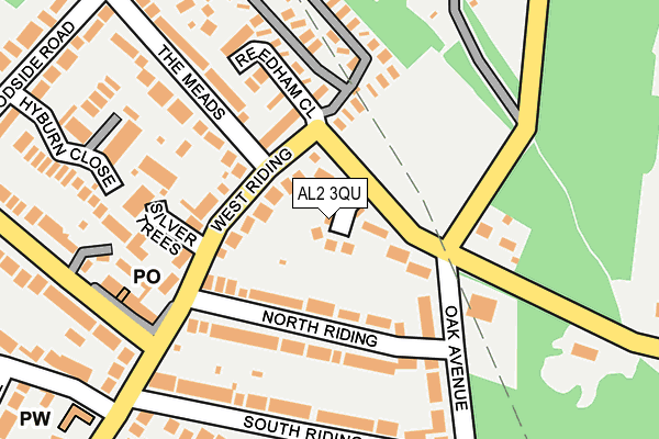 AL2 3QU map - OS OpenMap – Local (Ordnance Survey)