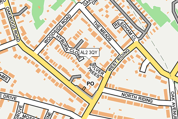 AL2 3QY map - OS OpenMap – Local (Ordnance Survey)