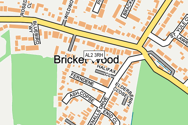 AL2 3RH map - OS OpenMap – Local (Ordnance Survey)