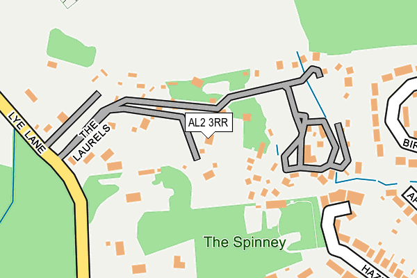 AL2 3RR map - OS OpenMap – Local (Ordnance Survey)