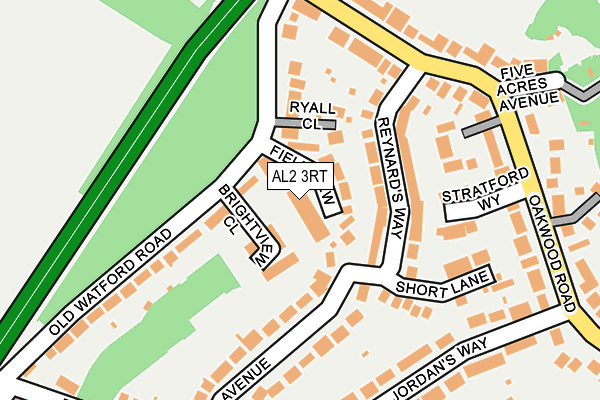 AL2 3RT map - OS OpenMap – Local (Ordnance Survey)