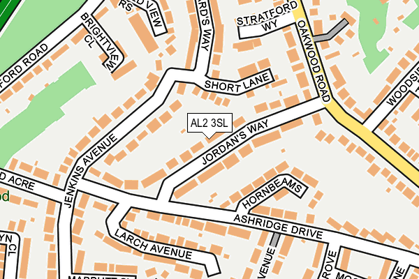 AL2 3SL map - OS OpenMap – Local (Ordnance Survey)