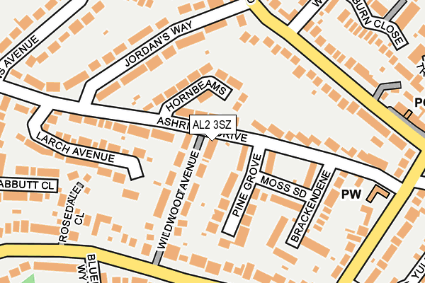 AL2 3SZ map - OS OpenMap – Local (Ordnance Survey)