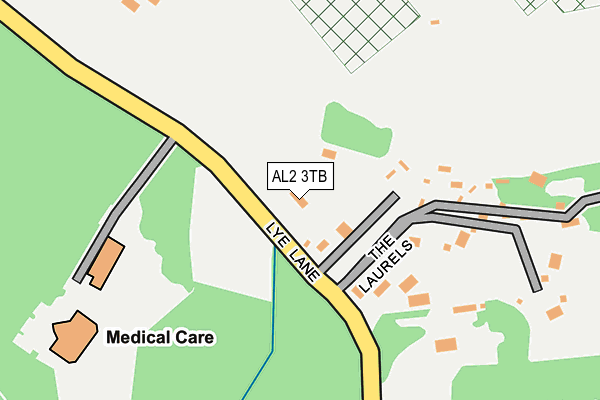 AL2 3TB map - OS OpenMap – Local (Ordnance Survey)