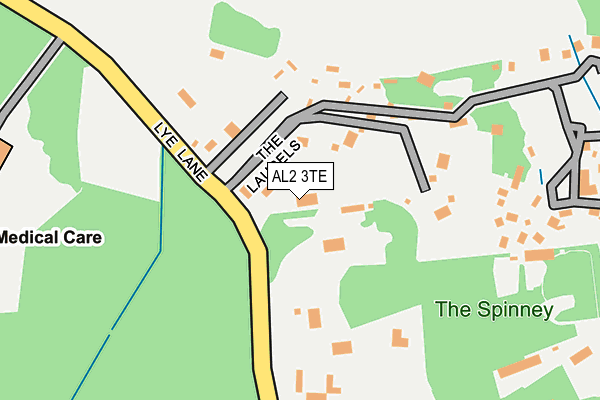 AL2 3TE map - OS OpenMap – Local (Ordnance Survey)