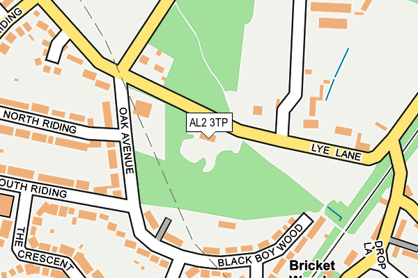AL2 3TP map - OS OpenMap – Local (Ordnance Survey)