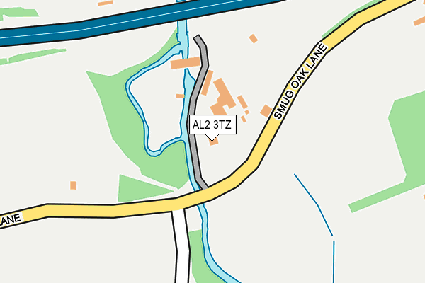 AL2 3TZ map - OS OpenMap – Local (Ordnance Survey)