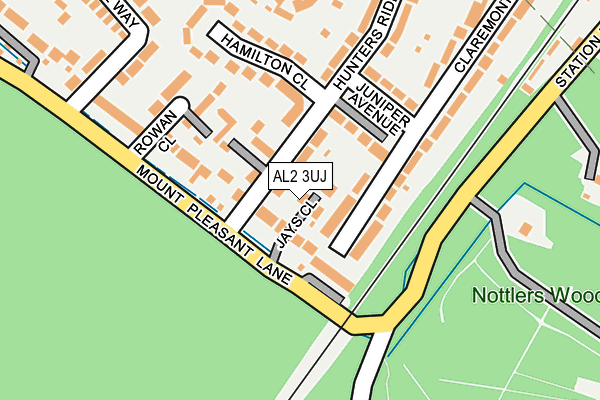 AL2 3UJ map - OS OpenMap – Local (Ordnance Survey)