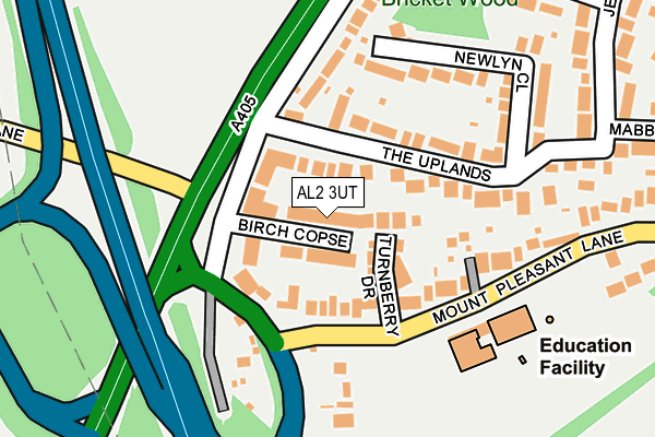 AL2 3UT map - OS OpenMap – Local (Ordnance Survey)
