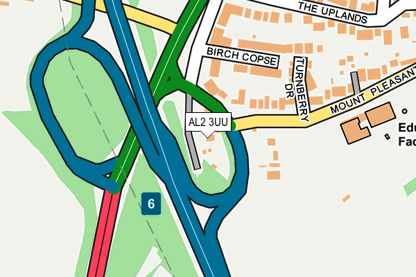 AL2 3UU map - OS OpenMap – Local (Ordnance Survey)