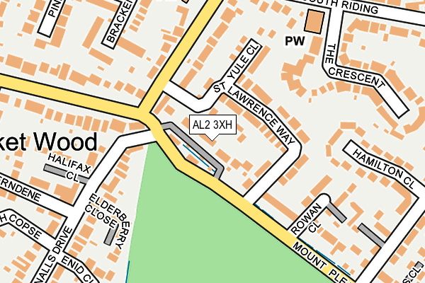 AL2 3XH map - OS OpenMap – Local (Ordnance Survey)