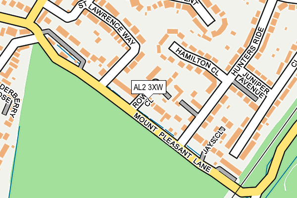 AL2 3XW map - OS OpenMap – Local (Ordnance Survey)