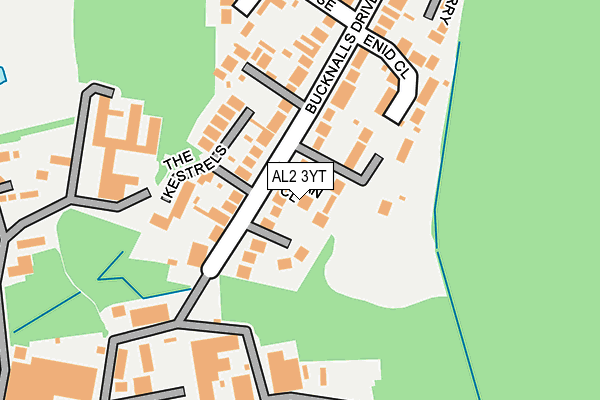 AL2 3YT map - OS OpenMap – Local (Ordnance Survey)