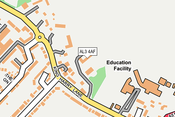 AL3 4AF map - OS OpenMap – Local (Ordnance Survey)