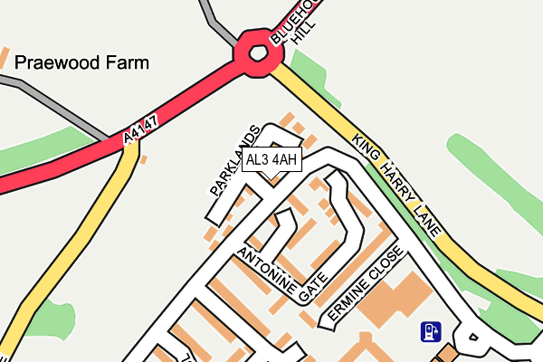 AL3 4AH map - OS OpenMap – Local (Ordnance Survey)