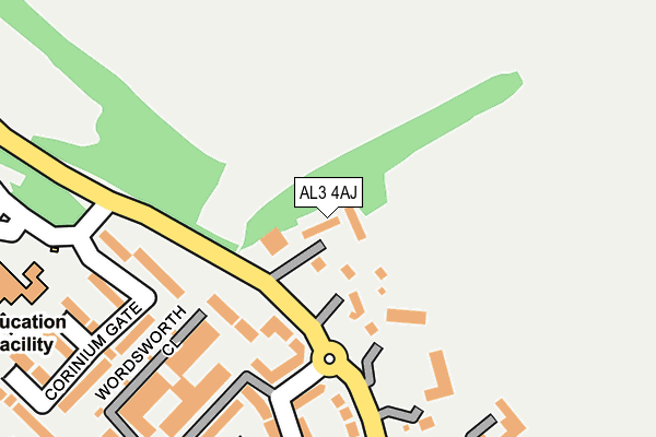 AL3 4AJ map - OS OpenMap – Local (Ordnance Survey)