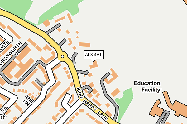 AL3 4AT map - OS OpenMap – Local (Ordnance Survey)