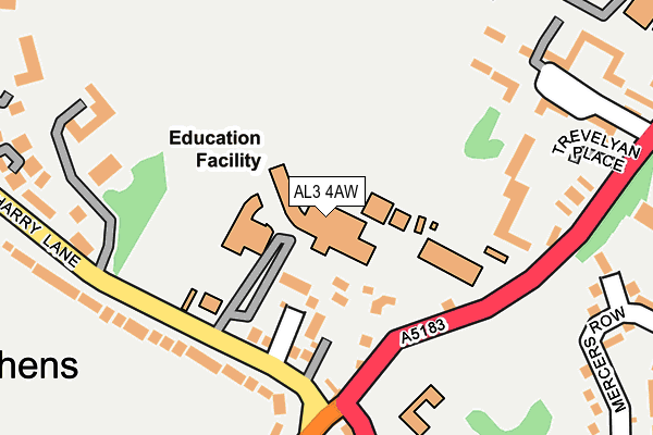 AL3 4AW map - OS OpenMap – Local (Ordnance Survey)