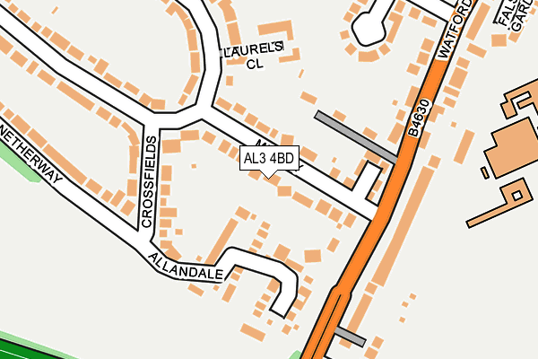 AL3 4BD map - OS OpenMap – Local (Ordnance Survey)