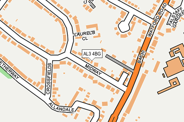 AL3 4BG map - OS OpenMap – Local (Ordnance Survey)