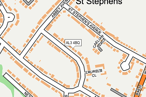 AL3 4BQ map - OS OpenMap – Local (Ordnance Survey)
