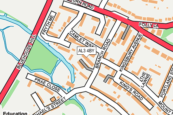 AL3 4BY map - OS OpenMap – Local (Ordnance Survey)