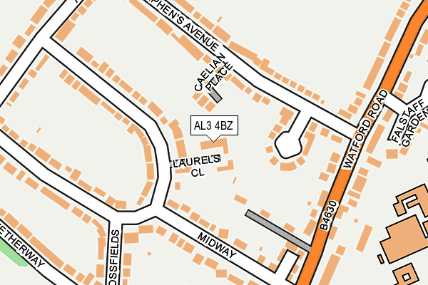 AL3 4BZ map - OS OpenMap – Local (Ordnance Survey)