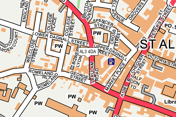 AL3 4DA map - OS OpenMap – Local (Ordnance Survey)