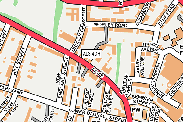 AL3 4DH map - OS OpenMap – Local (Ordnance Survey)