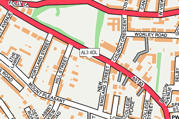 AL3 4DL map - OS OpenMap – Local (Ordnance Survey)