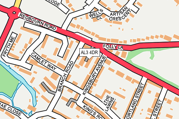 AL3 4DR map - OS OpenMap – Local (Ordnance Survey)