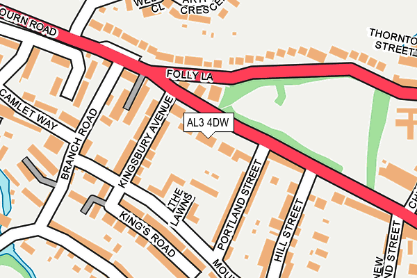 AL3 4DW map - OS OpenMap – Local (Ordnance Survey)