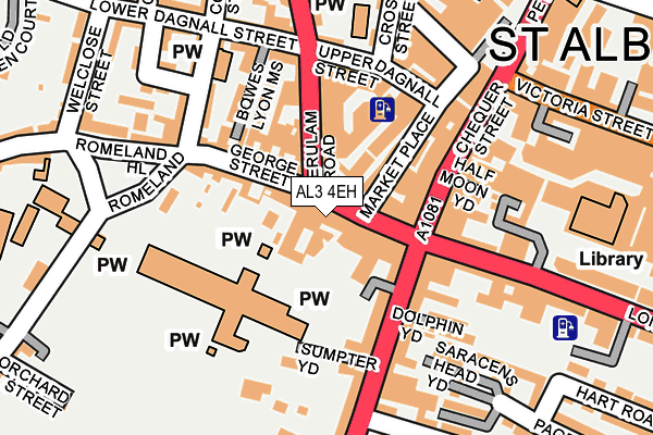 AL3 4EH map - OS OpenMap – Local (Ordnance Survey)