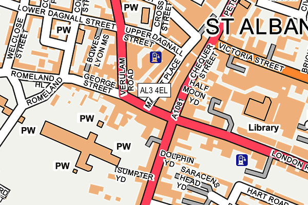 AL3 4EL map - OS OpenMap – Local (Ordnance Survey)