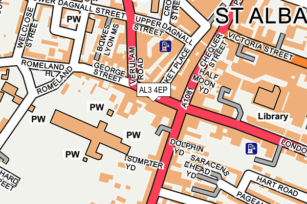 AL3 4EP map - OS OpenMap – Local (Ordnance Survey)