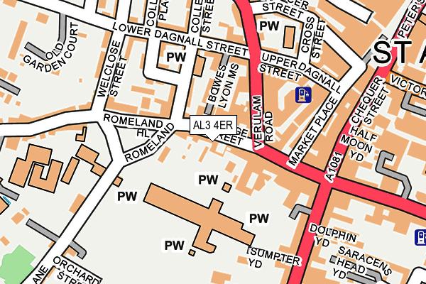 AL3 4ER map - OS OpenMap – Local (Ordnance Survey)