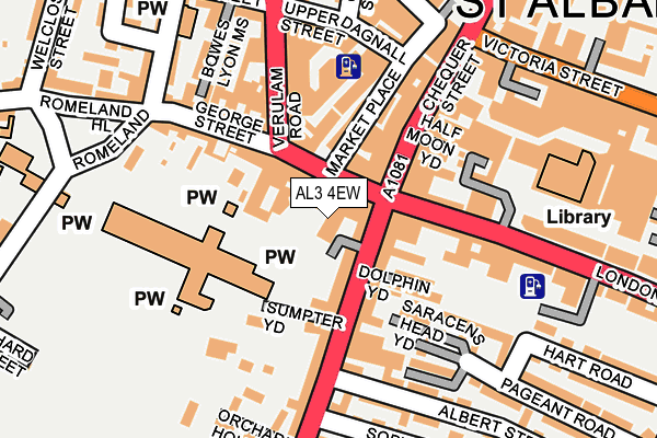 AL3 4EW map - OS OpenMap – Local (Ordnance Survey)
