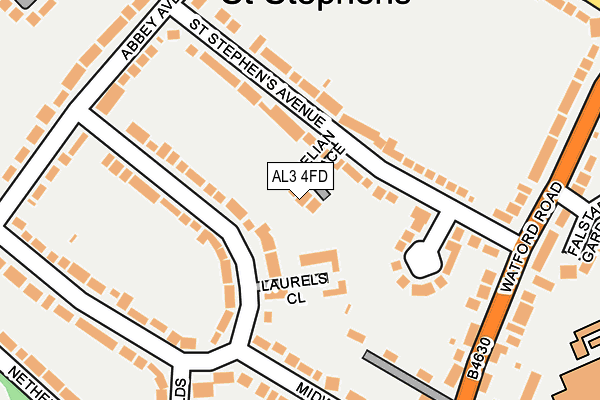 AL3 4FD map - OS OpenMap – Local (Ordnance Survey)