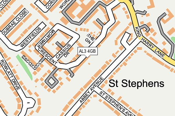 AL3 4GB map - OS OpenMap – Local (Ordnance Survey)