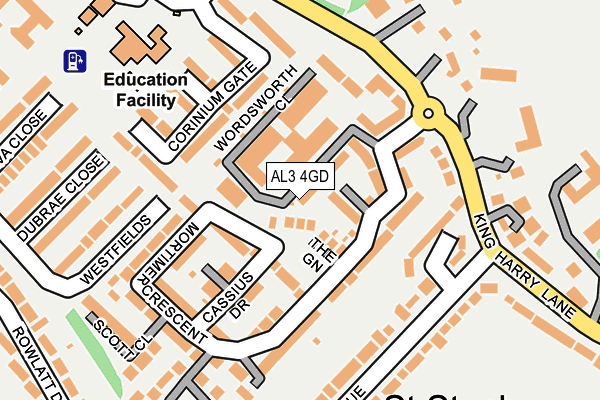 AL3 4GD map - OS OpenMap – Local (Ordnance Survey)