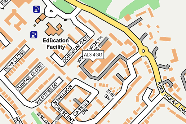 AL3 4GG map - OS OpenMap – Local (Ordnance Survey)