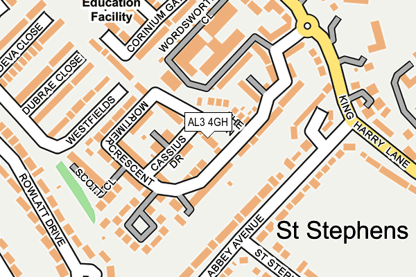 AL3 4GH map - OS OpenMap – Local (Ordnance Survey)