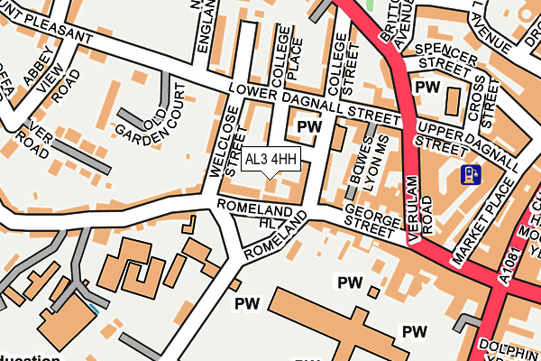 AL3 4HH map - OS OpenMap – Local (Ordnance Survey)